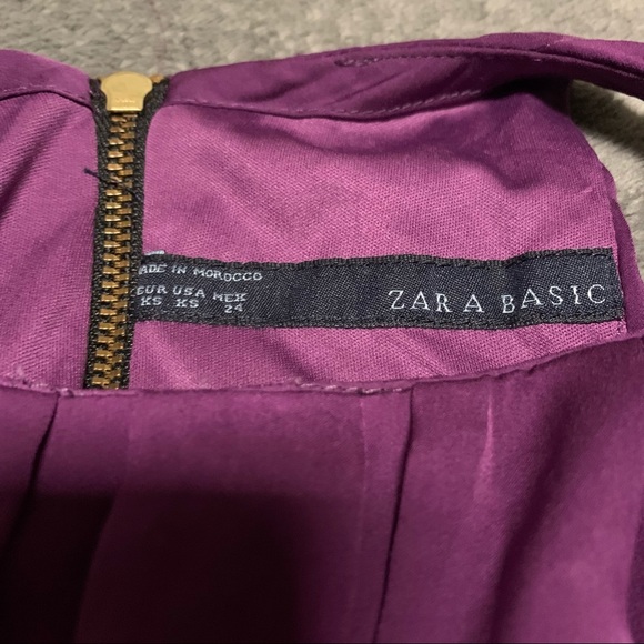 Zara | Royal Purple Sleeveless Mini Dress w/ High Neckline | XS - Picture 6 of 7